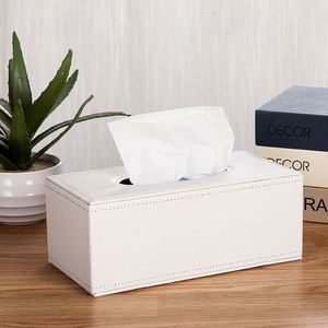 Boîte à mouchoirs en cuir de haute qualité, distributeur de serviettes, boîte à papier pour hôtel, boîte à mouchoirs en cuir pour voiture, cadeau d'ouverture, vente en gros - Product Image 4