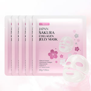 มาส์กหน้า LAIKOU ญี่ปุ่น ซากุระ คอลลาเจน เจลลี่ เจล มาส์กหน้า 17 ชนิดกรดอะมิโน วิตามินซี คอลลาเจนไฮโดรไลซ์ 5 ชิ้น*30 กรัม พร้อมกล่องขายปลีก - Product Image 2