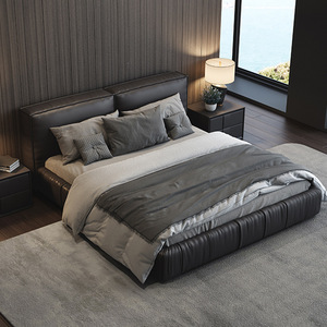 Mobili per la casa moderni camera da <span class=keywords><strong>letto</strong></span> Set ultimo <span class=keywords><strong>letto</strong></span> <span class=keywords><strong>matrimoniale</strong></span> moderno <span class=keywords><strong>letto</strong></span> in pelle nera MDF toletta <span class=keywords><strong>letto</strong></span> morbido in legno massello <span class=keywords><strong>letto</strong></span> nordico - Product Image 3