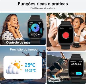 PEJE ZW01 Max 2.01 Inci Layar Sentuh Penuh Persegi Jam Tangan Pintar Pria Tahan Guncangan Kompatibel IOS Android Baterai 7-10 Hari untuk - Product Image 5