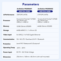 PC industriel Orin 32G/64G Edge AI ArcStation P8200A02 à alimentation large plage 9-36V, refroidissement par ventilateur, avec DIO 16 bits