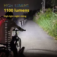 Phare de vélo LED rechargeable par USB, étanche IPX4, 4 modes, en alliage d'aluminium, vente en gros