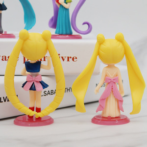 Set <span class=keywords><strong>di</strong></span> 6 Action Figure in PVC <span class=keywords><strong>di</strong></span> <span class=keywords><strong>Sailor</strong></span> <span class=keywords><strong>Moon</strong></span>, Modellini Anime Popolari, Vendita Diretta dalla Fabbrica Cinese - Product Image 4