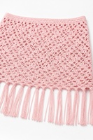 Jupe en tricot pour femme avec logo personnalisé, légère, courte, géométrique, tendance, style club, en acrylique, pour l'été, fabrication OEM & ODM