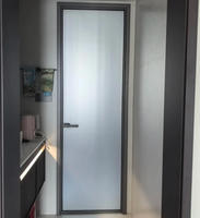 Porte de toilette manuelle en aluminium Xilonghe, luxe moderne, surface finie, facile à nettoyer, pour villa, salle de bain, hôtel, appartement