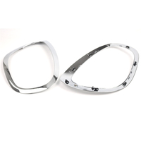 2Pcs Phare Bezel Set Chrome/Carbone pour 2017-2023 Mini Cooper Countryman Côté Gauche et Droit 51137388117 51137388118