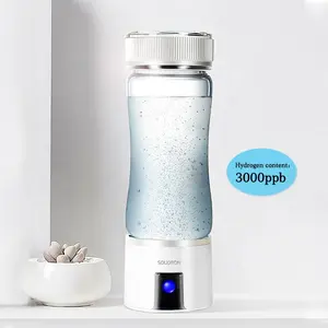 SOUDRON Japanese Portable Rechargeable Hydrogen Rich Water Glass Cup Water Ionizer Machine for Home