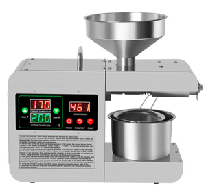 Автоматический домашний маслопресс из нержавеющей стали для горячего отжима масла — для оливок, соевых бобов, горчичных семян - Product Image 1