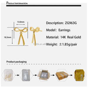 Pendientes <span class=keywords><strong>de</strong></span> Botón <span class=keywords><strong>de</strong></span> Oro Sólido <span class=keywords><strong>de</strong></span> 14K con Diseño <span class=keywords><strong>de</strong></span> Lazo Simple, Estilo Moderno y Lujoso, Pendientes <span class=keywords><strong>de</strong></span> <span class=keywords><strong>Mariposa</strong></span> <span class=keywords><strong>de</strong></span> Moda, Accesorio <span class=keywords><strong>de</strong></span> Boda para Mujer - Product Image 6