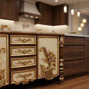 Luxury French European Carved Solid Wood Gold <b>Sideboard</b> Console Cabinet Classic Baroque Storage for Living Room Dining Room - Product Image 4