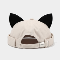 Gorro de Algodón Premium con Orejas de Gato, Estilo Moderno, Camuflaje, Sin Borde, Tipo Yuppie Duke, Gorro de Primavera con Diseño de Calavera, Personalizable con Logotipo