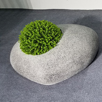 Vente en Gros : Jardinières Rondes d'Extérieur en Béton Léger et PRV, Ornements de Jardin, Grands Vases d'Intérieur au Sol pour Plantes