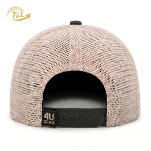 Casquettes de camionneur 6 panneaux en gros pour hommes, casquette de sport en coton, broderie de logo personnalisée, casquette de camionneur en maille - Product Image 4
