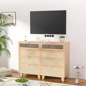 Commode en bois moderne minimaliste, style Wabi-Sabi, meuble de rangement pour salon, maison et maison d'hôtes - Product Image 4