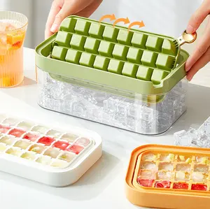 Yüksek kalite yeni mutfak piknik buz ızgara klasik tarzı kare gıda küp kalıp enjeksiyon teknikleri ile Flip-Top buz saklama kutusu
