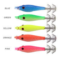 Leurre de calmar souple lumineux avec crochet Double parapluie 5cm 7cm 9cm Jig pêche appât d'eau salée poulpe artificiel seiche jigging