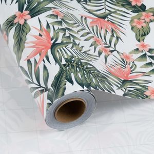 Palm Leaves Wrapping Paper Roll 47.23 Square Feet Hawaiian Tropical Floral Gift <b>Wrap</b> For Birthday Valentines Mothers Day - Product Image 1