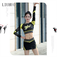 LUHUO Justaucorps de gymnastique et de danse, tenue de performance classique professionnelle, haute élasticité, à sequins papillon