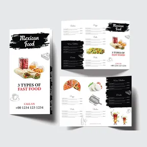 Custom Brochure Booklet Instruction Manual Leaflet Folleto Plegable Printing Premium Paper Logo Printing Folding Flyer Catalogue