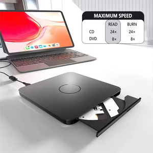 Unidad de <span class=keywords><strong>DVD</strong></span> Externa USB C Superfina de 13 mm, Grabadora de <span class=keywords><strong>CD</strong></span>/<span class=keywords><strong>DVD</strong></span> Portátil para Laptop y Notebook - Product Image 2