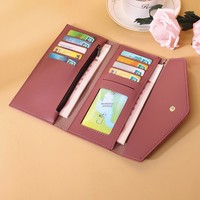 Dompet Wanita Terlaris Bergaya Instagram, Dompet Pendek Multi-Kartu, Dompet Lipat Tiga Kecil, Tempat Kartu Pelajar, Dompet Koin