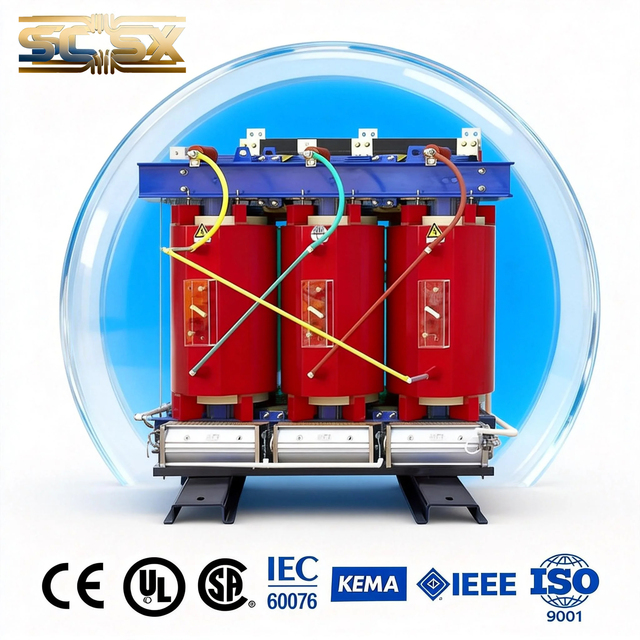 Three Phase Low Loss 1000KVA Low Noise Dry Type Transformer 11KV/400V IP54 Energy Saving Power System