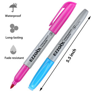 Pacchetto alla rinfusa 72 pennarelli permanenti a punta Fine 12 colori assortiti per bambini adulti per la colorazione dell'ufficio scolastico-forniture per la scuola - Product Image 3