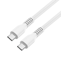 Cable USB-C a USB de Carga Rápida 3A, Silicona Líquida Suave, Sin Enredos, USB-C a USB-C 60W PD3.1, Sincronización de Datos para Laptop y Móvil, 480Mbps