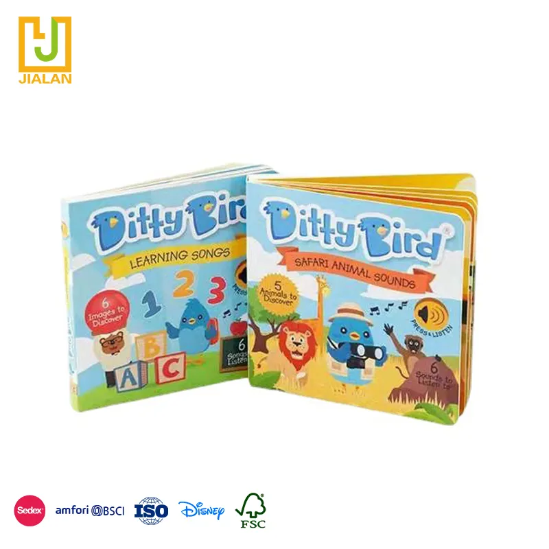Custom Eco-friendly Full Color Kids Print Books Baby English Round Corner Children card book printing