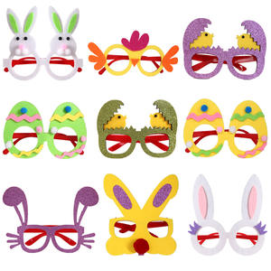 Lunettes de fête de Pâques, monture avec oreilles de lapin, œufs de poussin, décoration de lunettes, fournitures pour photomaton de Pâques, garnitures de panier pour enfants et adultes - Product Image 1