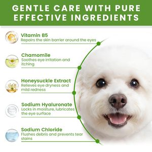 Nettoyant pour les yeux des animaux de compagnie avec logo personnalisé, traitement des taches de larmes, gouttes pour les yeux des chiens, traitement des infections oculaires pour chiens et chats - Product Image 3