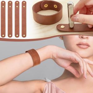 Adjustable PU Leather Fashion <b>Bracelet</b> Fashion Lettering Wristband DIY Laser Logo Hand <b>Rope</b> - Product Image 4