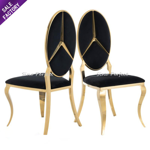 Silla de Comedor de Hotel de Buena Calidad, Respaldo Alto, Dorada, para Salón de Bodas, para Eventos, de Acero Inoxidable - Product Image 6