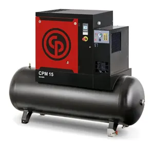 CPM 15 bajo ruido de inyección de aceite del compresor de aire del tornillo con filtro y secadora para Chicago Pneumatic