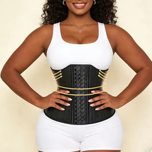 Ceinture amincissante Langqin grande taille avec armatures en acier, 96 % coton respirant, maintien ferme, gaine sculptante, logo personnalisé ODM, entraîneur de taille en latex - Product Image 5