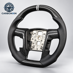 Volant de course en cuir perforé avec revêtement en fibre de carbone Hydro-Dip pour Ford F150 Raptor 2009 2010 2011 2012 2013 2014 - Product Image 4