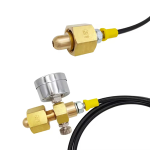 Sodastream CO2 Tank Cylinder Refill <b>Station</b> Filling Charging Adapter With 1.5m Steel Braid Hose and 250bar Pressure Gauge - Product Image 5