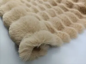 Taglio pompon coniglio pelliccia sintetica tessuto caldo morbido per indumento/ometextile/giocattoli