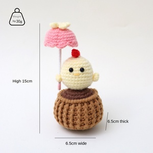 Bán buôn dễ thương Bunny handmade Thú nhồi bông đồ chơi mềm bông dệt kim Crochet đồ chơi sang trọng với PP bông điền gấu loại - Product Image 2