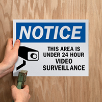 Panneau d'alerte de sécurité extérieur étanche en PVC avec option de taille personnalisée, avertissement vidéo audacieux et dissuasion des crimes