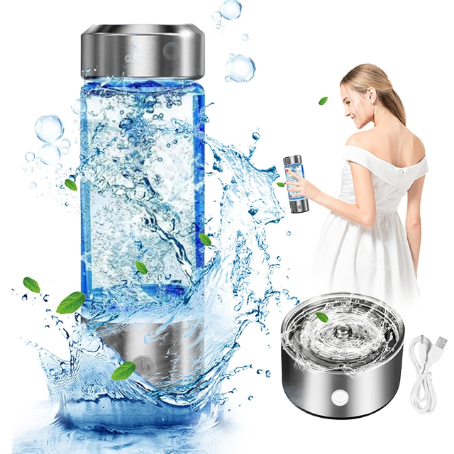 Upgrade Hydrogen Water Bottle, 3Min 1600PPB Rapid Hydrogen Water Generator -SPE PEM Tech