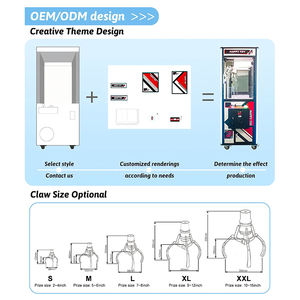 Macchina per bambole da gioco con artiglio e gru da sogno rosa - Product Image 2