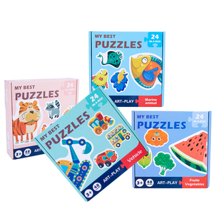 Giocattoli cognitivi educativi <span class=keywords><strong>2</strong></span> <span class=keywords><strong>pezzi</strong></span> Cartoon Oceans Animal Vehicle Fruit Matching <span class=keywords><strong>Puzzle</strong></span> <span class=keywords><strong>Puzzle</strong></span> in legno per bambini piccoli - Product Image 6