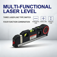 Outil de mesure de précision multifonction 3 en 1 : mètre laser horizontal et vertical, règle et niveau à bulle