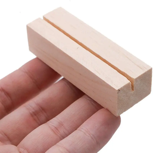 Porte-cartes en bois de pin, porte-cartes de visite en bois pour mariage, fêtes et événements - Product Image 3
