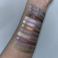 Palette de fards à paupières pressés personnalisés, véganes, irisés, métalliques, duochrome, scintillants, pigmentés, couleur nude