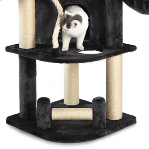 Petstar Villa di Lusso Cat Scratcher Arrampicata Albero di Legno di Grandi Dimensioni di Gatto Albero