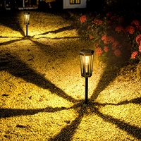 Lampes solaires vintage pour jardin, IP65 étanches, lampadaires décoratifs de style antique, lampes à poteau LED pour jardin
