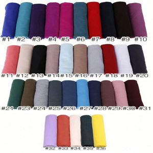 Pañuelo de Lona Sólida de Verano de Alta Calidad con Nuevo Diseño para Mujer, Chal Cómodo, Hiyab Musulmán - Product Image 2