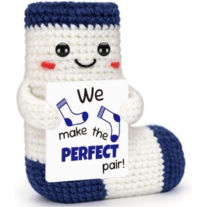 Chaussettes au crochet faites à la main, cadeaux pour les mamans, pour lui, pour elle, petite amie, petit ami, <span class=keywords><strong>je</strong></span> <span class=keywords><strong>t</strong></span>'<span class=keywords><strong>aime</strong></span>, cadeau romantique pour les couples, femme, mari - Product Image 2